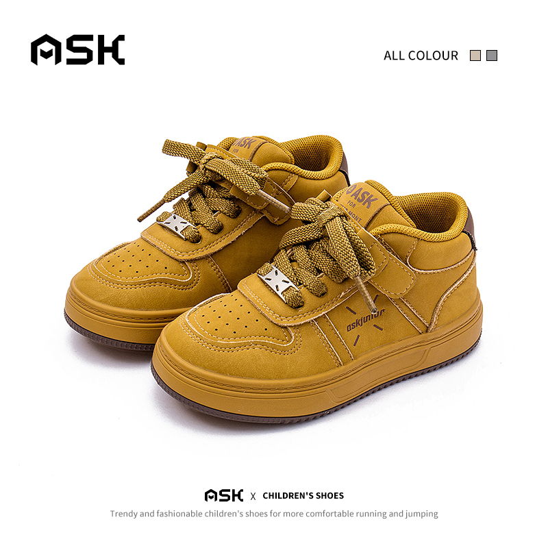 ASKjunior儿童板鞋2025秋季新款中大童潮流休闲鞋女童百搭单鞋