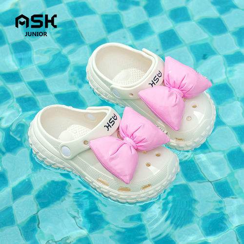 夏季新款蝴蝶结洞洞鞋