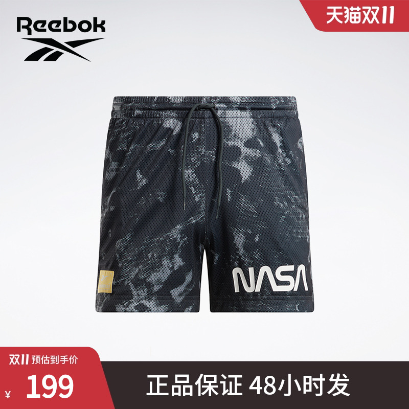 【NASA联名】Reebok锐步官方24夏新款男女NASA AOP SHORT运动短裤