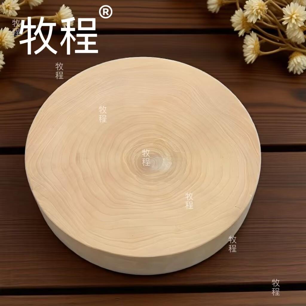 正宗泰兴银杏木砧板白果树切菜板家用实木菜墩整木案板圆形砧板