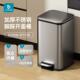 厨房垃圾桶家用不锈钢客厅厕所化妆室办公室脚踏式 带盖子大号大容