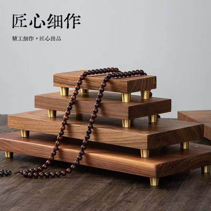 北美黑胡桃木底座摆件工艺品底座花瓶佛像底托奇石石头装饰实木