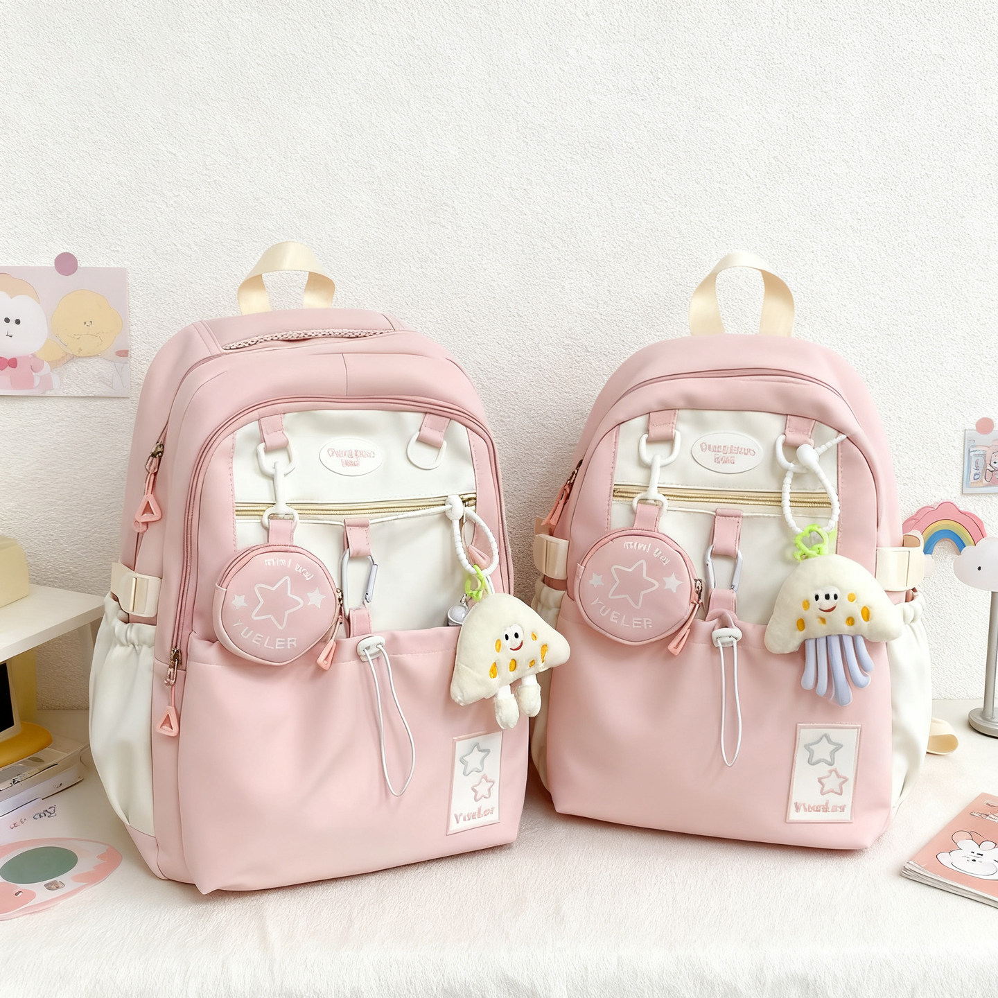 2025新款韩系ins学员风旅游百搭初中生双肩包女小巧轻便可爱书包