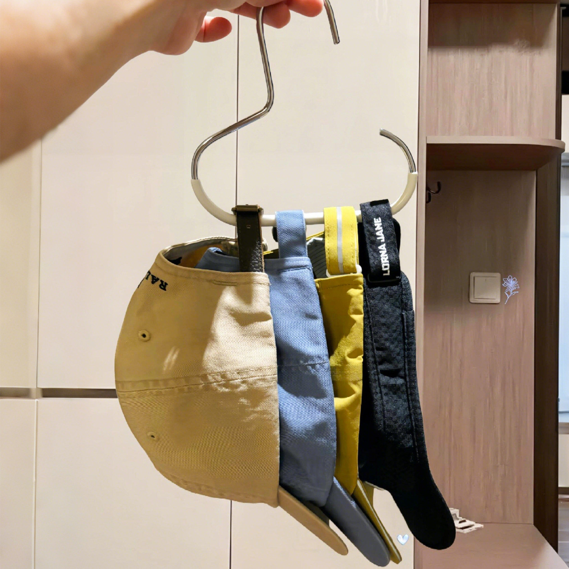 红薯爆款！帽子收纳神器挂钩衣柜挂鸭舌棒球帽家用多功能挂展示架