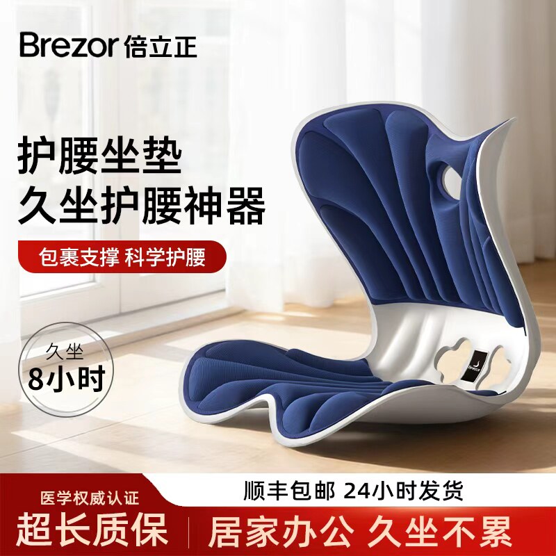 倍立正护腰坐垫护腰久坐神器人体工学护腰坐姿椅办公室靠背一体