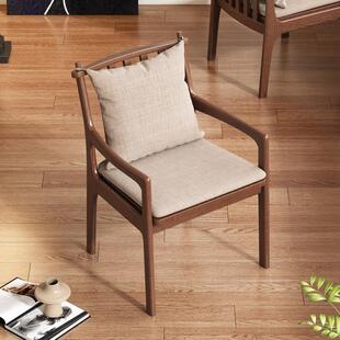 实木餐椅家用北欧巴顿椅白蜡木书桌椅西雅图休闲久坐靠抱婴袋扶手