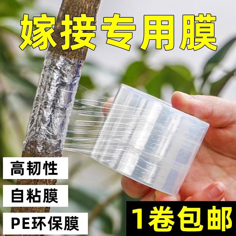 嫁接膜专用膜PE无需打结薄膜自粘式园林果树嫁接胶带包扎带缠绕膜