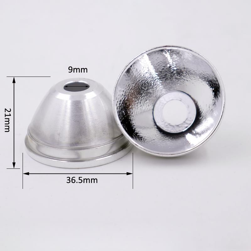 C2手电筒Q5 T6 L2 V5 U3 LED光面桔皮灯杯 36.5x21x9mm铝制反光杯