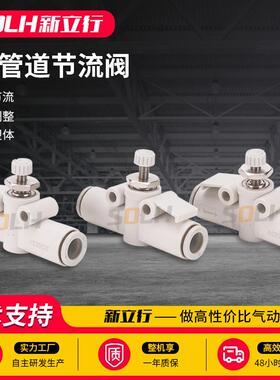 气动直通接头调速限流器AS10/20/25/30/4002F-0608接头