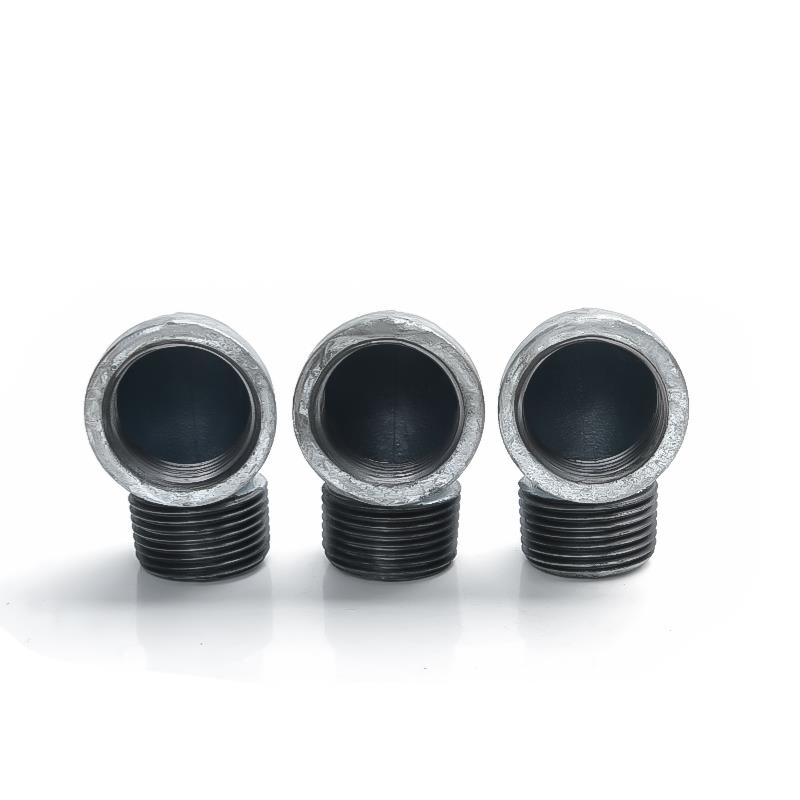 镀锌铁内外弯头90度内外丝螺纹弯头铸铁管件接头46分1寸DN20DN25