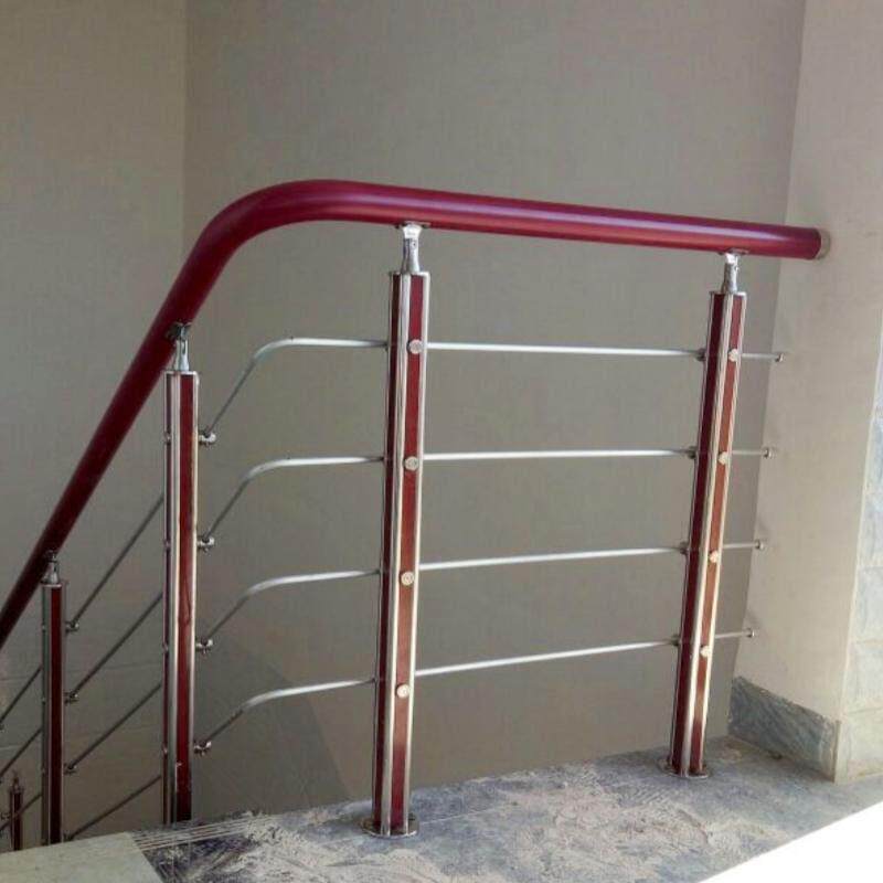 全套家用铝合金拉丝楼梯扶手护栏阳台高分子PVC不锈钢配件立柱