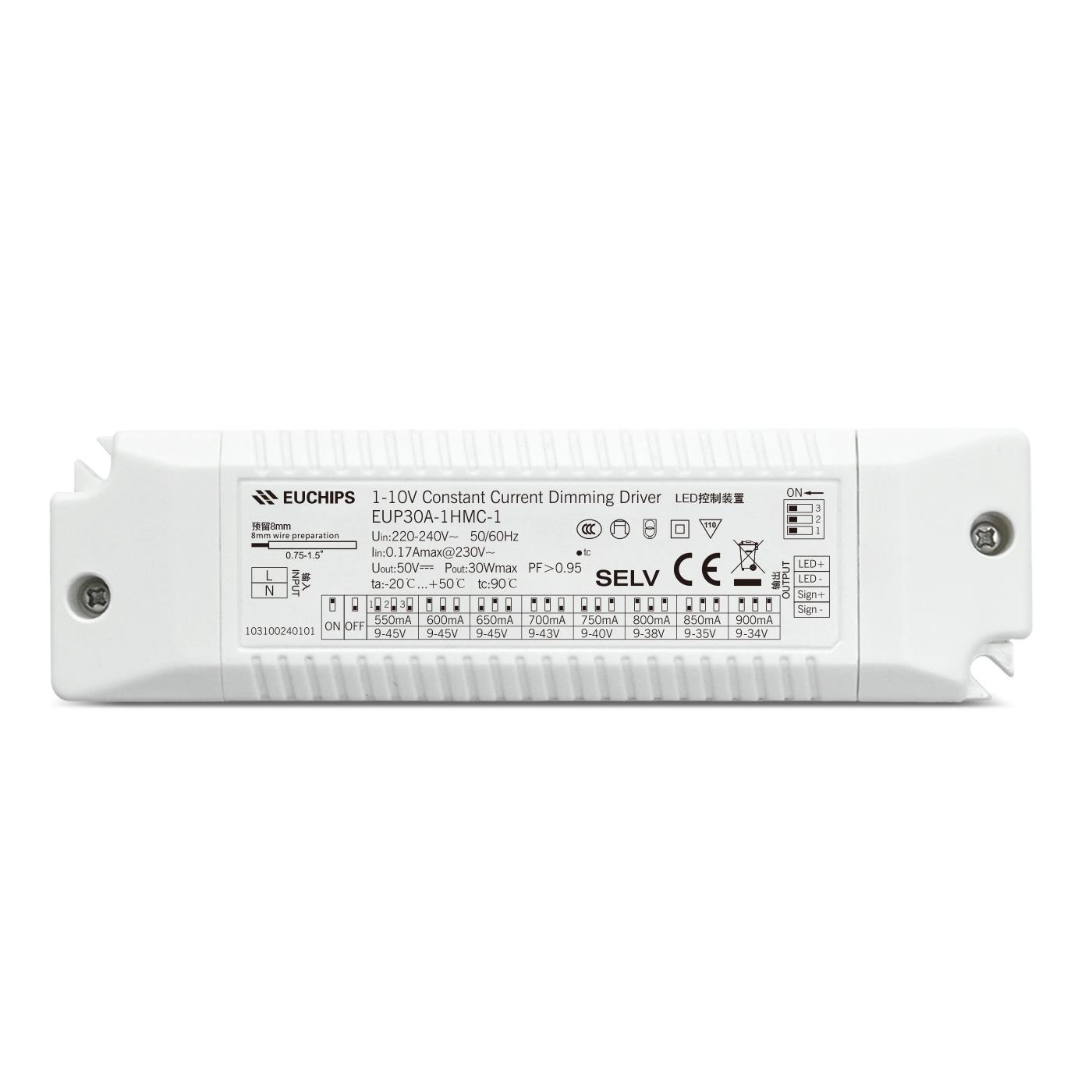 EUCHIPS欧切斯电源01-10V调光LED恒流驱动器筒射灯变压控制器火牛