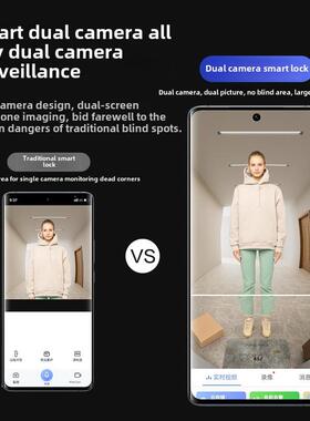 Ezviz 3D人脸识别指纹锁视觉大屏幕猫眼智能锁Dl50Fvs家用防盗门