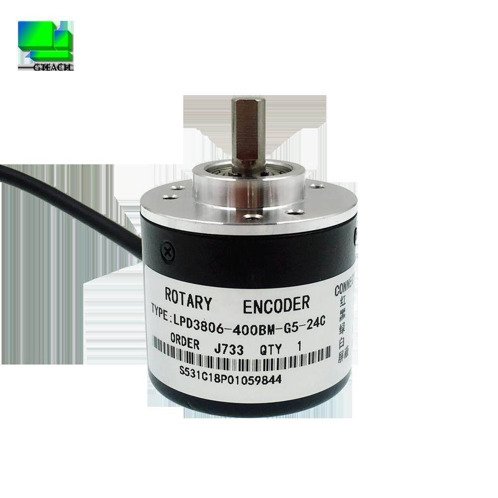 直销LPD3806-400BM-G5-24CNPN脉冲6mm轴AB相增量式光电旋转编码器