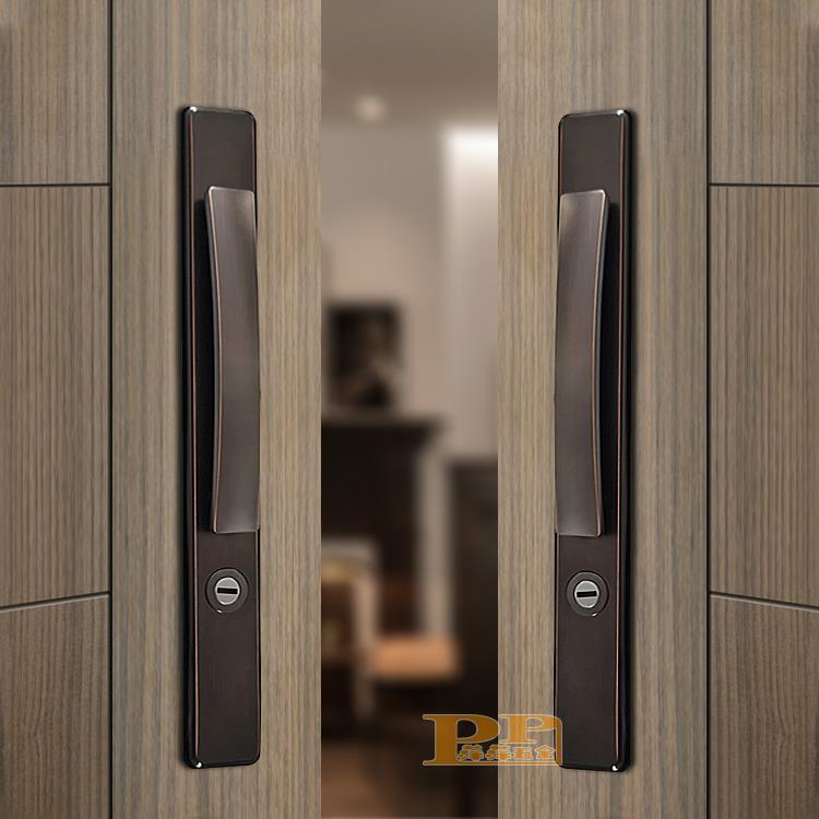 防盗门锁套装家用通用型大门把手双开门锁具加厚防撬