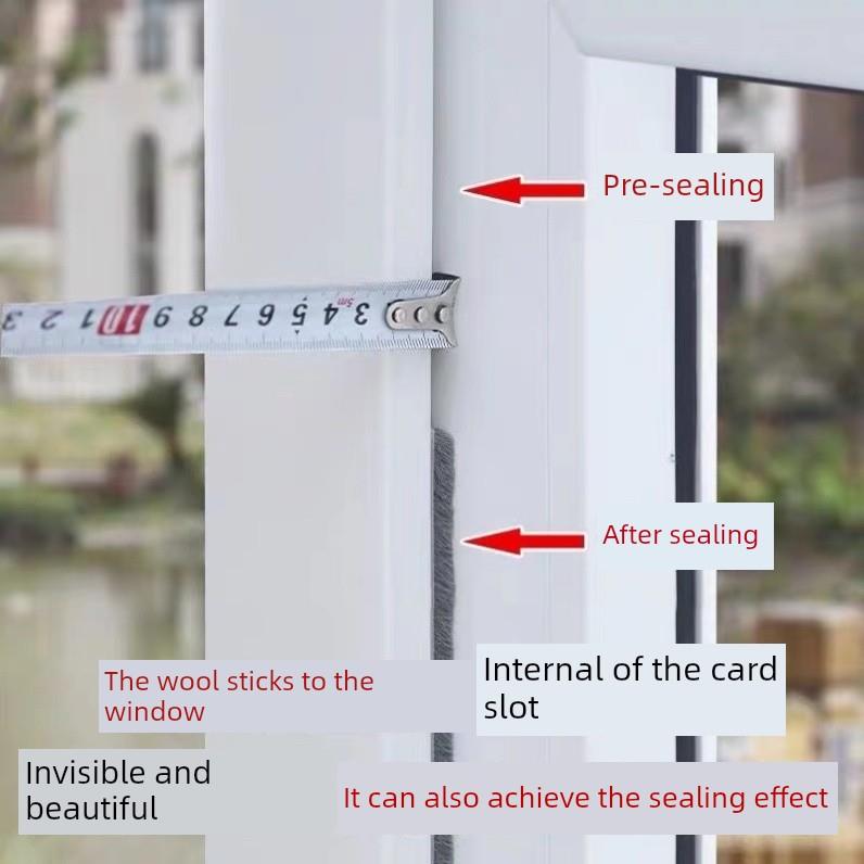 滑动窗自粘铝合金门窗密封条顶防风塑钢玻璃窗防风条
