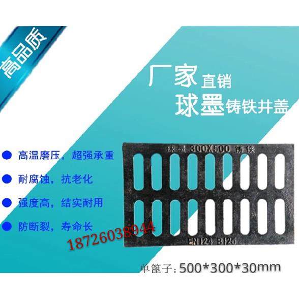 球墨铸铁井盖明沟盖板排水沟盖板300×500×30B125地沟盖井盖篦子,基础建材,井盖,淘宝优惠券,粉丝福利购,淘宝优惠卷