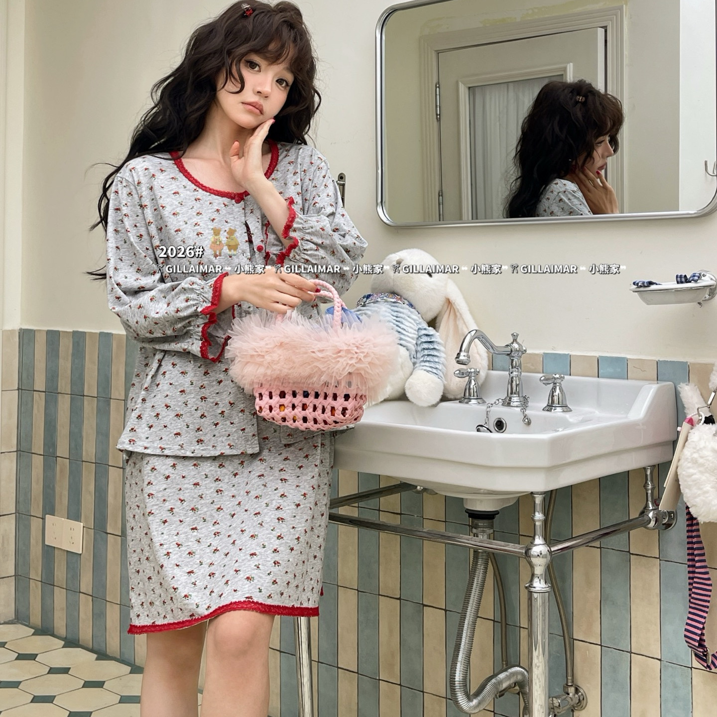 GillAimar小熊家正品睡衣睡裙女