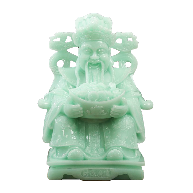 御祥阁玉石招财财神爷摆件