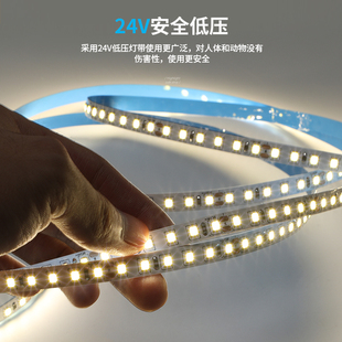 饰 led灯带低压12V24V软灯带灯槽吊顶专用灯条超亮自带背胶家用装