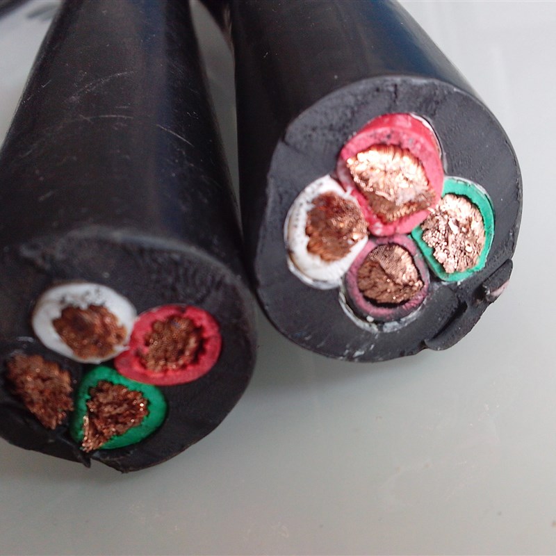 橡胶橡套铜芯电缆线2*1.5/2.5/4/6平方3芯4芯5芯耐磨耐油防水防冻
