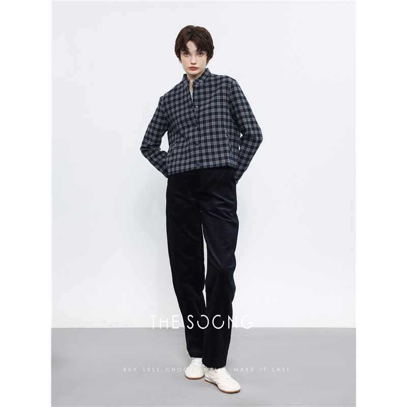 THE SOONG| 加厚精致随性细坑条春夏柔软灯芯绒阔腿直筒休闲裤,女装/女士精品,休闲裤,淘宝优惠券,粉丝福利购,淘宝优惠卷