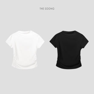 THESOONG 上衣 云感百搭 呼吸棉软糯肤感短袖