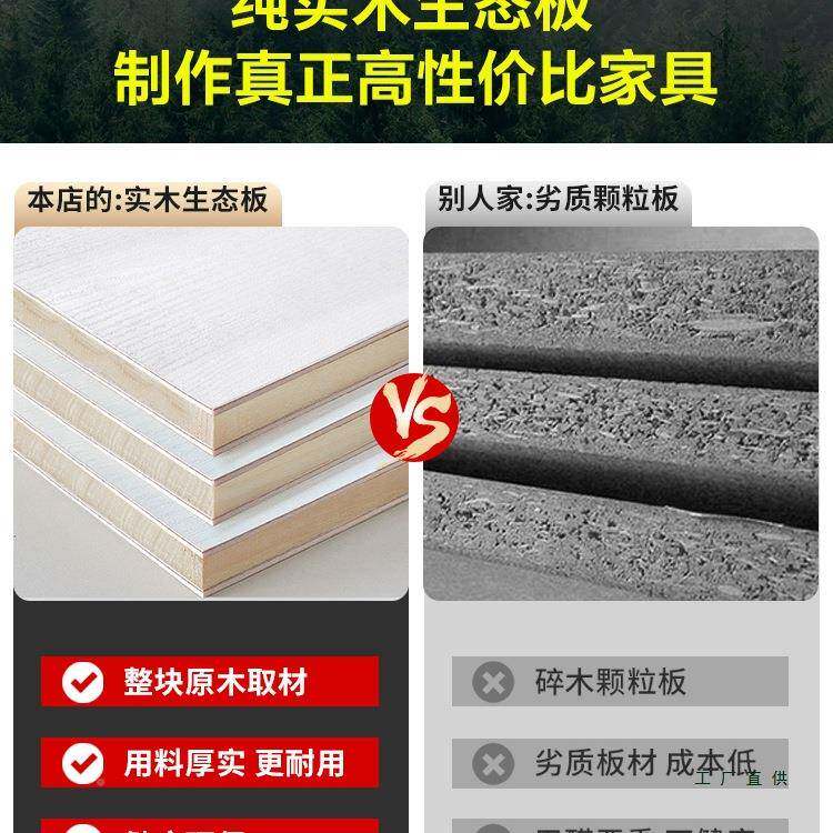 2020全实出木衣柜用卧推拉门儿童家收纳柜子租房室用简易储物定制