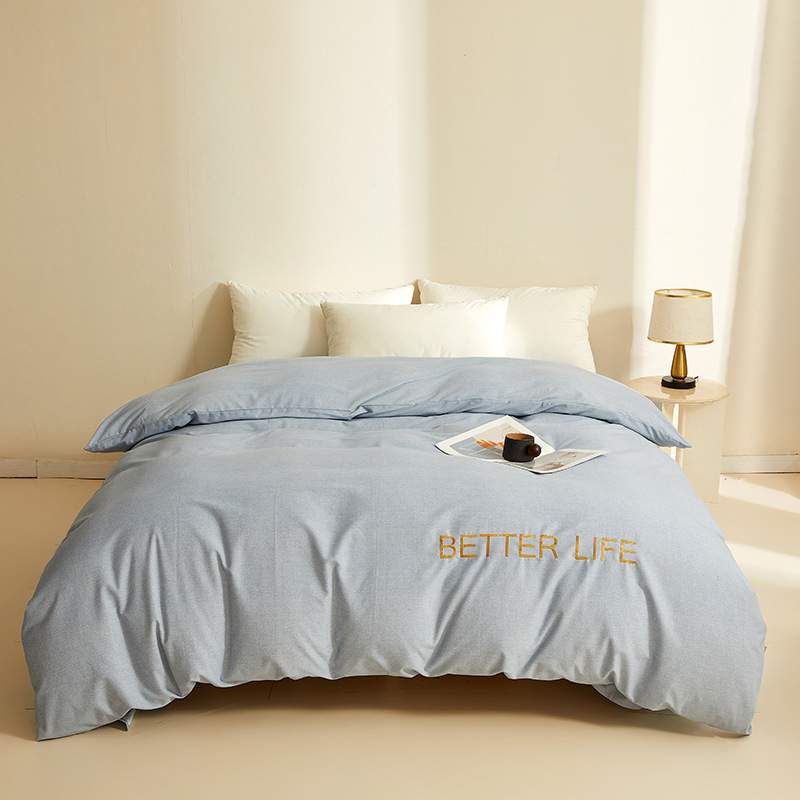 全棉磨毛被套单件229x230纯棉简约被罩220x250x230被单248x248cm