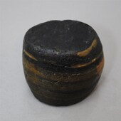 天然黑色黄蜡石腊原奇石头鱼缸水族观赏造景红面耳乌龟发色晒背台