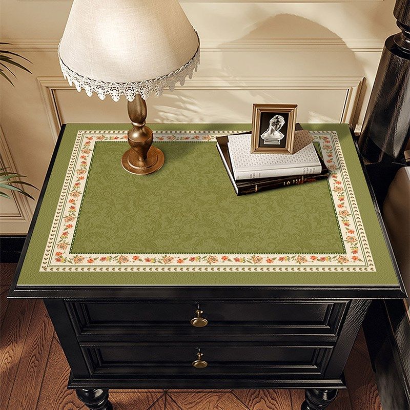 轻奢复古卧室床头柜防水防污免洗皮革垫高级感防烫小桌垫冰箱盖布,居家布艺,床头柜盖布,淘宝优惠券,粉丝福利购,淘宝优惠卷