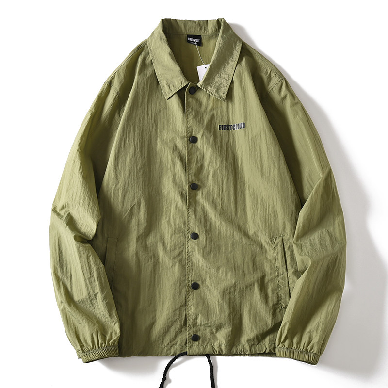 超轻薄透气户外夏季男士翻领宽松休闲皮肤衣薄款夹克防晒衣外套男