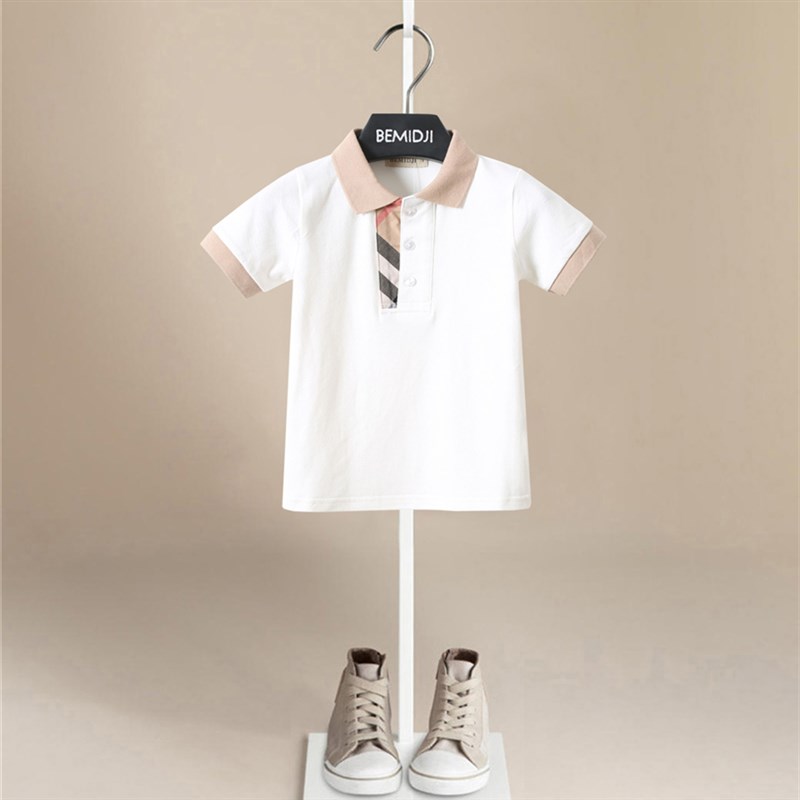 男童短袖polo衫韩国宝宝t恤夏装洋气男宝白色上衣英伦风童装时髦