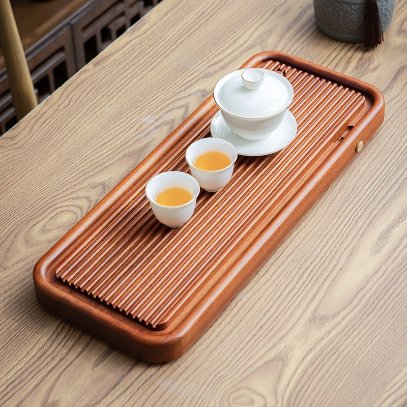 实木茶盘家用茶台花梨木简约茶海排水式大小号功夫茶具茶托盘茶海