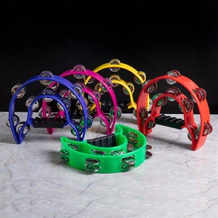 打击乐器花鼓圈KTV铃鼓摇铃乐队酒吧幼儿园手摇铃沙球沙锤ktv铃鼓