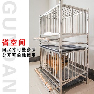 滚蛋鸡笼家用养殖母鸡笼特大号鸡舍阳台养鸡圈户外多层不锈钢笼子