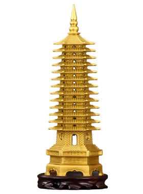 黄铜文昌塔摆件13层9层十三层九层工艺品纯家居书房文昌塔办公室