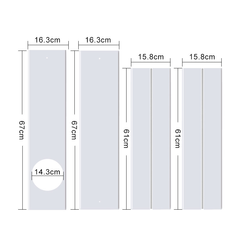 通用移动空调窗户挡风挡板可伸缩板推拉排风管排热管排气管加长板