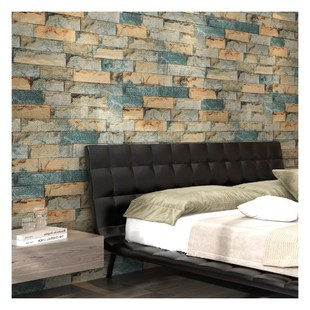 文化砖墙纸自粘3d立体墙贴防水防潮商店餐厅背景墙面翻新复古壁纸