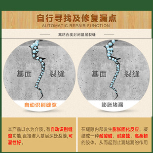 卫生间防水材料浴室地面渗水防水补漏胶厨房厕所免砸砖渗漏宝堵漏