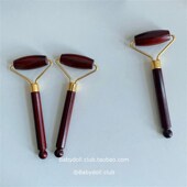 晨起消浮肿 紫光檀木脸部按摩器滚轮手动推提拉紧致美容神器滚珠