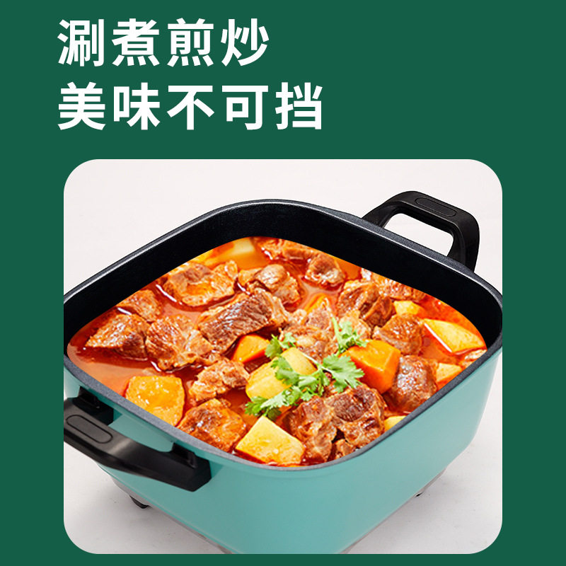 电炒蒸煮炖一体锅多功能电热火锅学生宿舍锅电炒锅小型煮面快煮锅