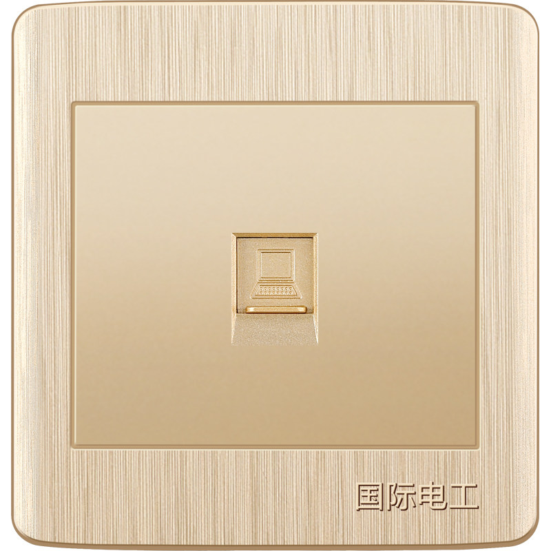 【电脑插座】86型暗装开关面板家用单口光纤网口网线接口网络盒