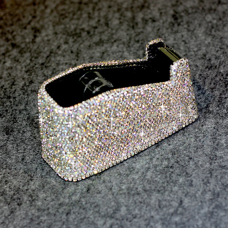 镶钻大号文具胶带座办公摆件 满钻胶布机胶纸机小透明胶带切割器