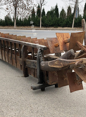 怀旧老民俗复古手摇旧龙骨水车脚踩水车老旧灌溉老农具民俗老物件