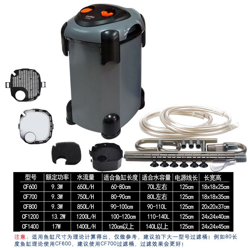建荣过滤桶cf1288CF8886881488鱼缸过滤器过滤棉鱼缸外置滤筒水族