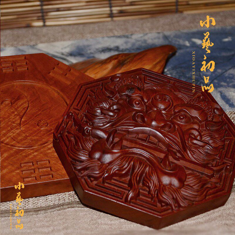 狮咬剑雷击枣木吞口八卦虎头牌兽头挂件睚眦门神桃木狮子咬剑摆件