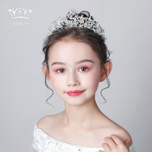 儿童皇冠头饰发夹韩国可爱金色生日礼物精美演出小朋友公主女发箍