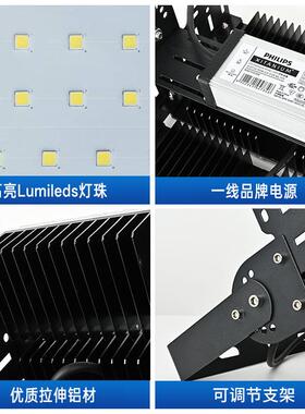 led防眩光投光灯户外防水球场灯大功率400W防眩目篮球场灯