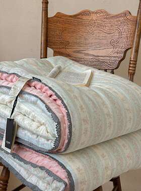 CELING秋冬新一面全棉XL202508豆双层款纱一面安抚豆绒双人小花春